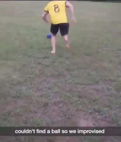 Soccer with bowling ball