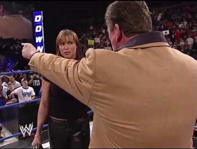 Stephanie McMahon tight top leather pants