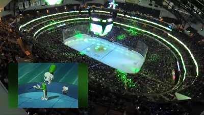 It's no Superbowl, but they played this at the Dallas Stars hockey game