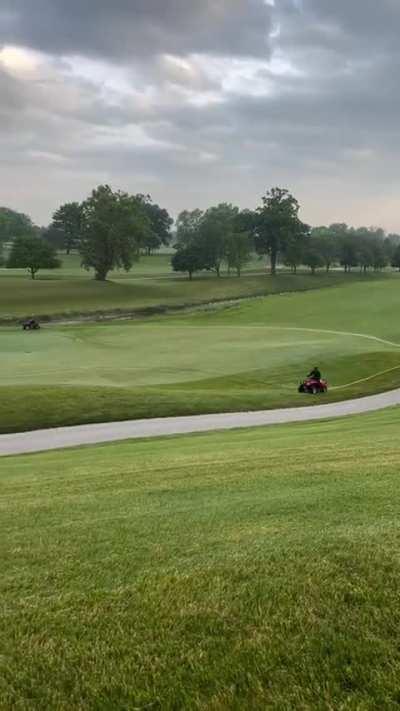Dew removal in a golf course