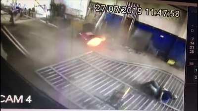 Flammable Substance Explodes In Guy's Face