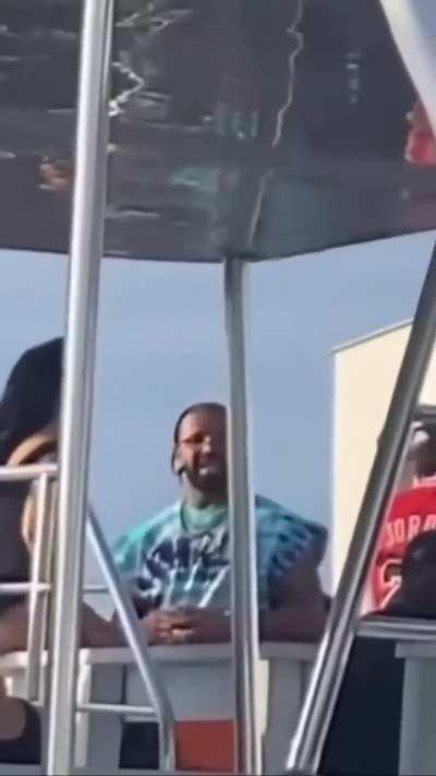 On a boat with Drake 