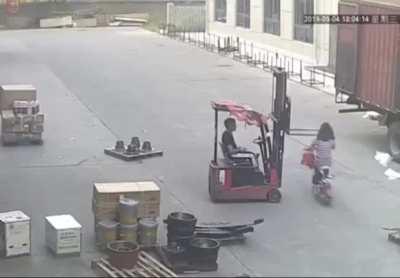 HMFT after I drive into a forklift