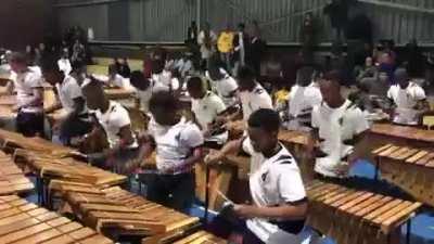 South African College Drummer Group performing &quot;Drive&quot; during Steel Pan &amp;amp; Marimba Festival