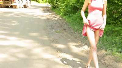 Sexy Walk Without Panties