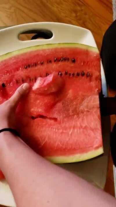 Giving it to a slutty watermelon