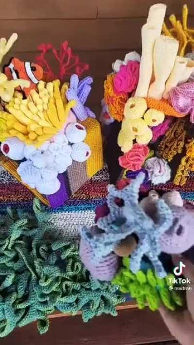 Crocheted coral reef [not OC] @nlaitran on tik tok