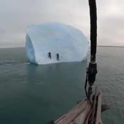 To climb an iceberg