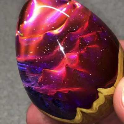 This resin egg is just beautiful