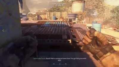 Call Of Duty [MW2]: Did you know on the mission “The Hornets Nest” when you’re on the rooftops running to the helicopter, if you manage to find cover there’s a secret animation that can show it you try to inspect your weapon, you play Rock, Paper, Scissor