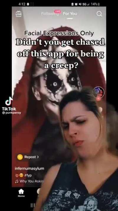 This creeper harassed a woman at a con now he is back on tiktok.