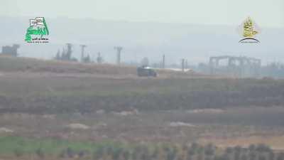 FSA fighters hit an ISIS car with a TOW in Northern Aleppo. August 19th, 2015.