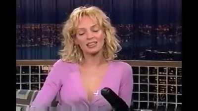 Uma on Late Night with Conan O'Brien in 2003. I love her personality!