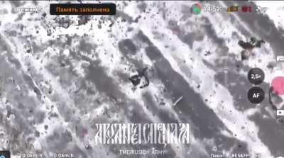 EXTREMELY GRAPHIC: Video of Russian Drone drop's on Ukrainian infentry 