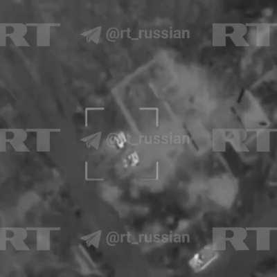 A Lancet with a thermal imager destroys one Ukrainian Armed Forces tank and damages the one standing nearby.