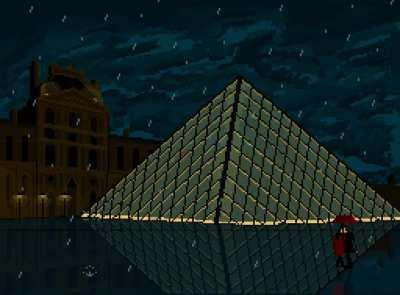 Louvre in the Rain (2022). ☔️