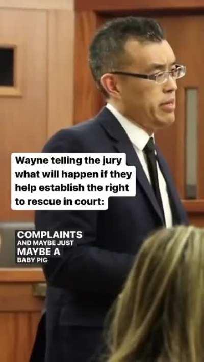 Beautiful speech from Wayne to the Jury during the Smithfield Trial. VICTORY!!!