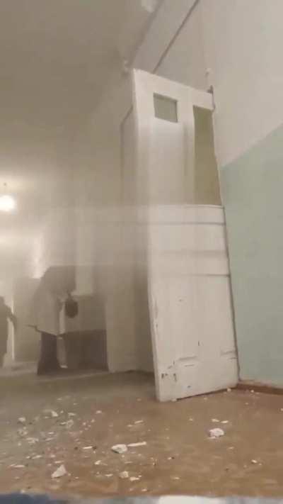 Footage from inside the hospital in Chernihiv Ukraine during today’s russian missile terror attack.