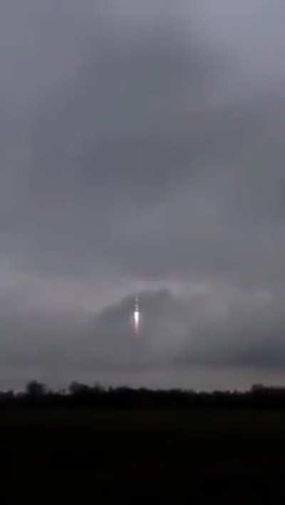 lightening hitting a Russian missile during launch