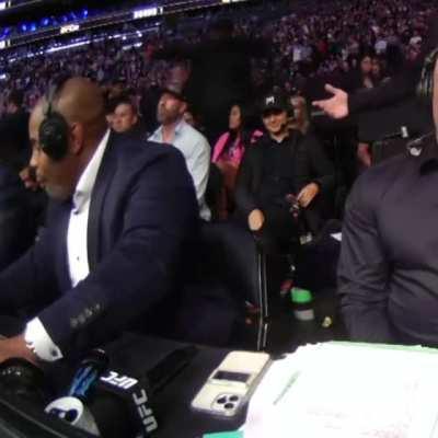 Dc enjoying some popcorn during the main event lol how can people not like him lol