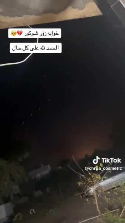 Iranian anti aircraft guns filmed firing at Pakistani Aircraft over Saravan. This took place last night when Pakistani fighters and artillery bombed the city in response to Iranian shelling.