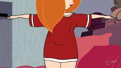 Kim showing some secret (Saro) [Kim Possible]