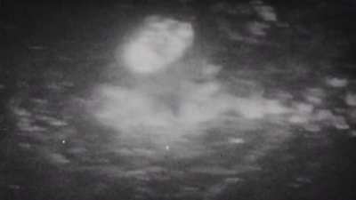 Japanese vessel off Okinawa detonates under fire from a US Navy aircraft in 1945