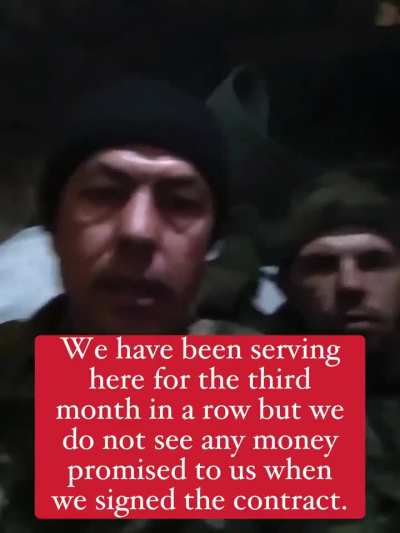 russian invaders from Chelyabinsk complain that they haven't been paid in 3 months