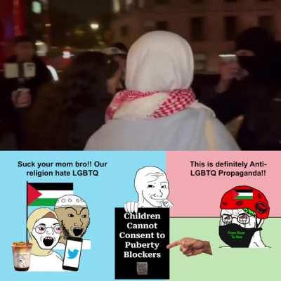 A far-left activist is shocked when he finds out that his Muslim comrade that he marched with at London anti-Israel protest do not share his view on LGBTQ+.