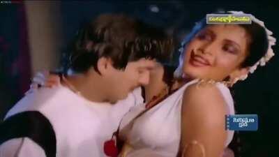 Ramya Krishnan Hot Body Enjoyed in the Rain