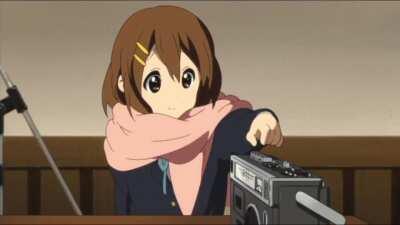 It seems like Yui grabbed the wrong cassette tape...