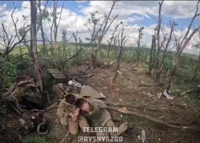 Ukrainian assault and capture of Russian positions result in the remaining RU soldiers to lay down their arms, Avdiivka, Donetsk oblast