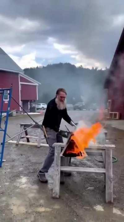 Making weather resistant wood by charring it