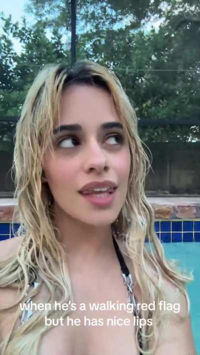 Camila while inside the pool | TikTok 7/27/24