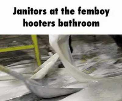 Femboy hooters bathroom~