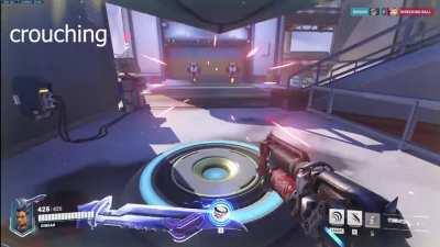 I noticed JunkerQueen's knife pull target can collide with her if you're too close. Crouch to pull targets up and over you!