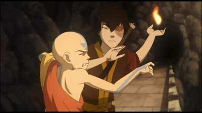 Aang and Zuko when the fire went out 😂