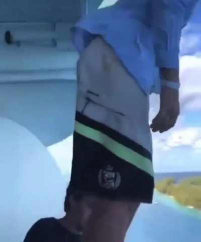 Guy jumps off cruise ship