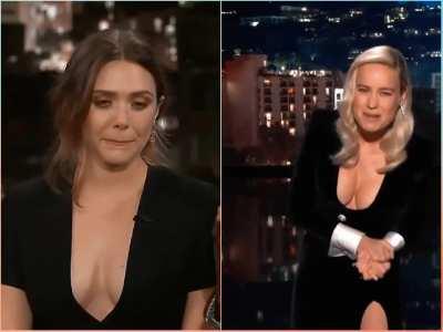 Cleavage Contest: Elizabeth Olsen vs Brie Larson 