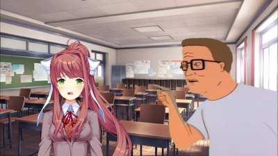 Hank Hill yells at Monika