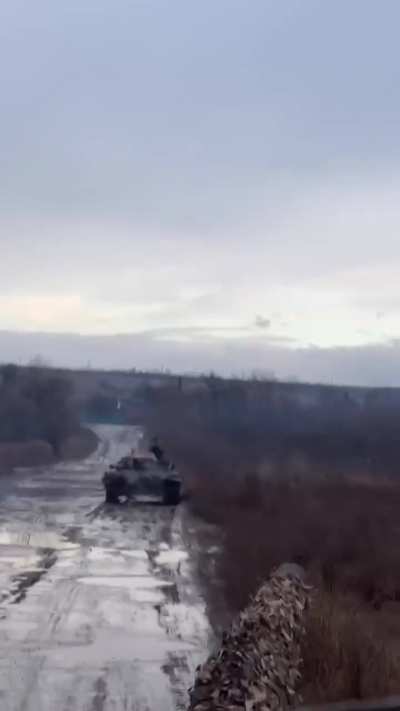 Ukrainian tank commander of the 54th Mechanized Brigade filmed one his recent rides to the front. Siversk area. October 2024.