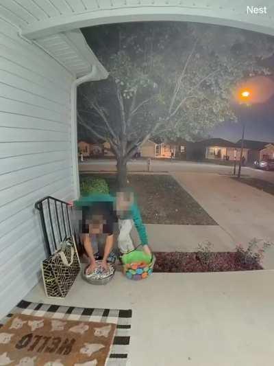 Teen Skater Trips Stealing Bowl Of Candy