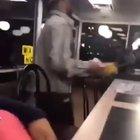 Waffle House Worker Beats Up Customer For Throwing Something At Him!