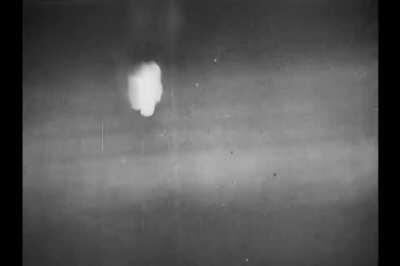 Late model Spitfire ambushed at close range with a burst of 30mm Minengeschoß in 1944
