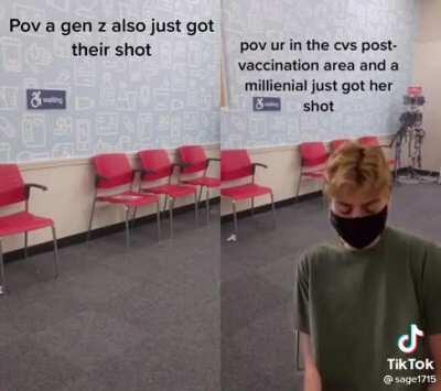 Post vaccination waiting area