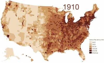 Population density through the years