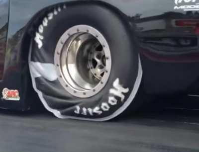 How drag tires look in slow motion