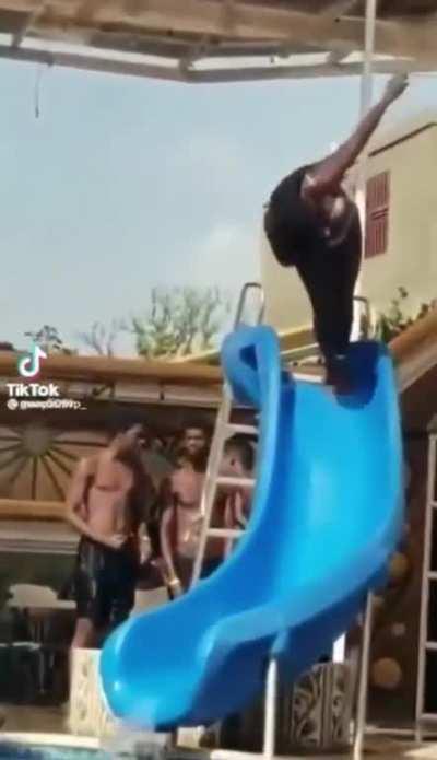 My thinking the blue slide is water people need me