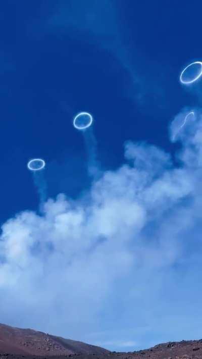 Volcanic vortex rings on the worlds most active stratovolcano, Sicily’s Mount Etna