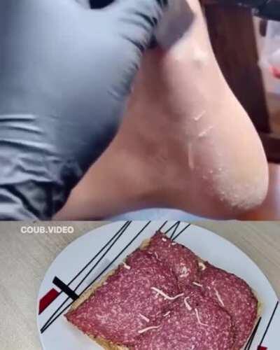 Salami sandwich with cheese